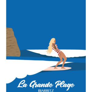 AFFICHE LES NENETTES HOSSEGOR AFFICHE SURF