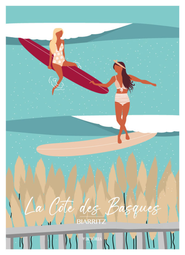 Posters - Poster de surf Biarritz - viktoria