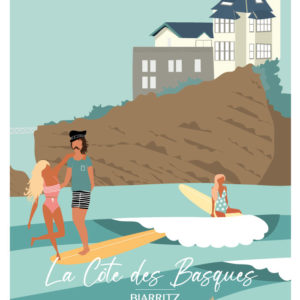 Posters - Poster de surf Biarritz - viktoria