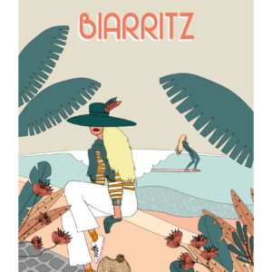 AFFICHE LES NENETTES HOSSEGOR AFFICHE SURF BIARRITZ