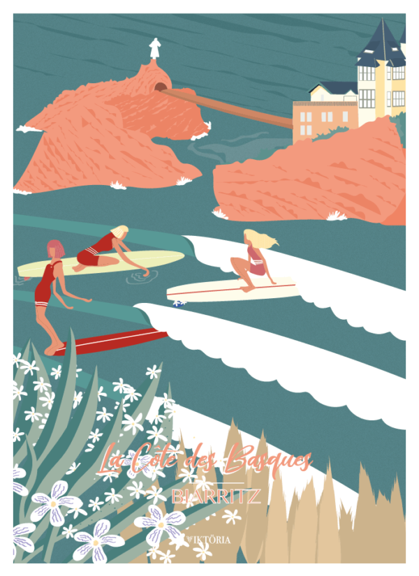 women on waves, illustration de surf