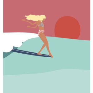 AFFICHE LES NENETTES AFFICHE LES NENETTES Affiches - Affiche de surf BIARRITZ- viktoria