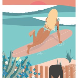 AFFICHE LES NENETTES Affiches - Affiche de surf BIARRITZ- viktoria