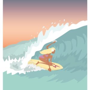 AFFICHE LES NENETTES Affiches - Affiche de surf BIARRITZ- viktoria