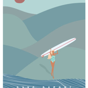 Affiche de surf Pays Basque. - Sac de surf - surfstrap