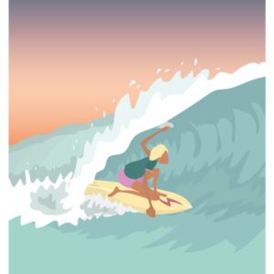 AFFICHE LES NENETTES Affiches - Affiche de surf BIARRITZ- viktoria