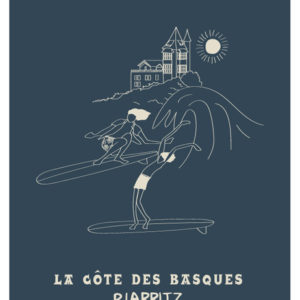 AFFICHE LES NENETTES women on waves, illustration de surf