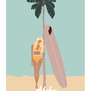 AFFICHE DE SURF LES NENETTES