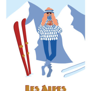 AFFICHE DE SKI LES NENETTES