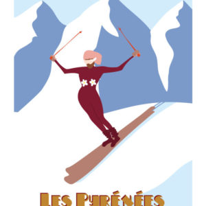 AFFICHE DE SKI LES NENETTES