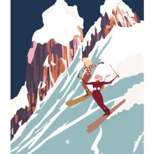 AFFICHE DE SKI LES NENETTES