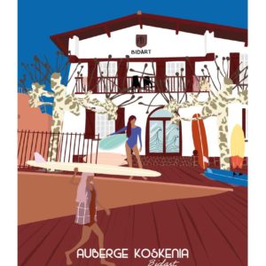 AFFICHE LES NENETTES HOSSEGOR AFFICHE SURF